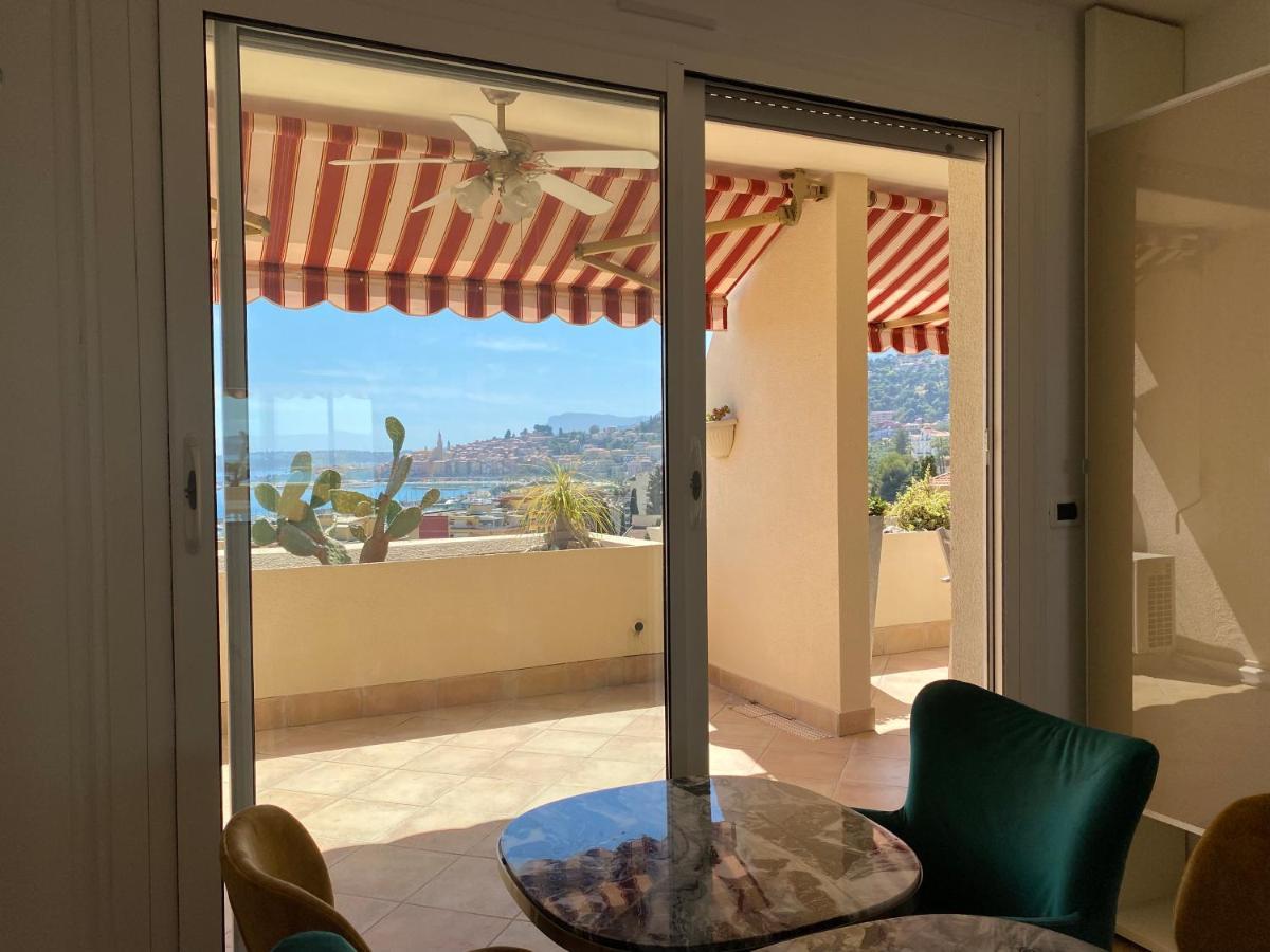 Mansfield Vue Carte Postale Terrasse Piscine Calme Port A 200M A Pied Apartment Menton Exterior foto